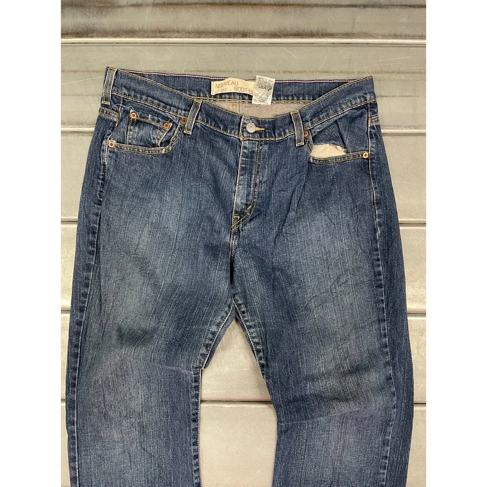 Levis 515 Nouveau Bootcut Jeans‎ Womens 34x32 Blue Medium/Dark Wash Denim